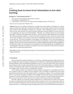 Looking back to lower-level information in few-shot learning