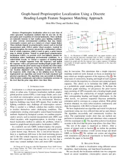 Graph-based Proprioceptive Localization Using a Discrete Heading-Length
  Feature Sequence Matching Approach