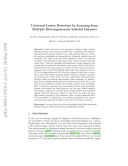 Universal Lesion Detection by Learning from Multiple Heterogeneously
  Labeled Datasets