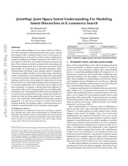 JointMap: Joint Query Intent Understanding For Modeling Intent
  Hierarchies in E-commerce Search