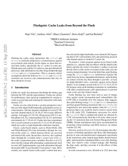 Flushgeist: Cache Leaks from Beyond the Flush