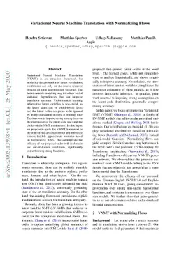 Variational Neural Machine Translation with Normalizing Flows