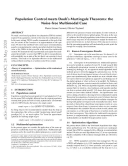 Population Control meets Doob's Martingale Theorems: the Noise-free
  Multimodal Case