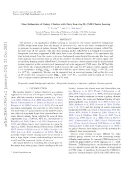 Mass Estimation of Galaxy Clusters with Deep Learning II: CMB Cluster
  Lensing