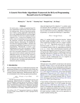 A Generic First-Order Algorithmic Framework for Bi-Level Programming
  Beyond Lower-Level Singleton