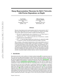 Sharp Representation Theorems for ReLU Networks with Precise Dependence
  on Depth