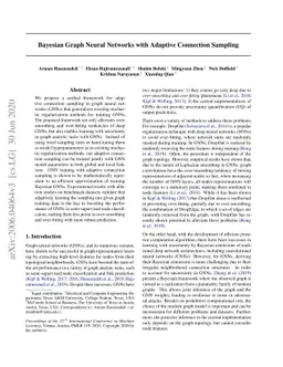 Bayesian Graph Neural Networks with Adaptive Connection Sampling