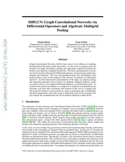 DiffGCN: Graph Convolutional Networks via Differential Operators and
  Algebraic Multigrid Pooling