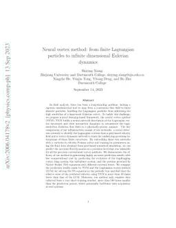 Neural Vortex Method: from Finite Lagrangian Particles to Infinite
  Dimensional Eulerian Dynamics