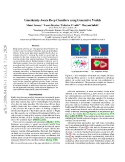 Uncertainty-Aware Deep Classifiers using Generative Models
