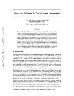 Improving Inference for Neural Image Compression