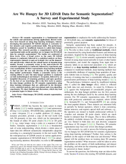 Are We Hungry for 3D LiDAR Data for Semantic Segmentation? A Survey and
  Experimental Study