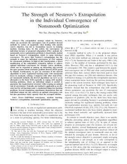 The Strength of Nesterov's Extrapolation in the Individual Convergence
  of Nonsmooth Optimization