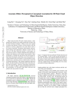 Associate-3Ddet: Perceptual-to-Conceptual Association for 3D Point Cloud
  Object Detection