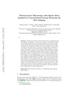 Photoacoustic Microscopy with Sparse Data Enabled by Convolutional
  Neural Networks for Fast Imaging