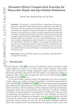 Semantics-Driven Unsupervised Learning for Monocular Depth and
  Ego-Motion Estimation
