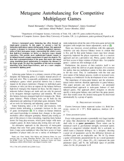 Metagame Autobalancing for Competitive Multiplayer Games