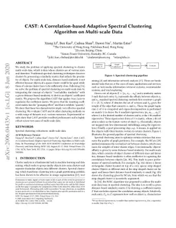 CAST: A Correlation-based Adaptive Spectral Clustering Algorithm on
  Multi-scale Data