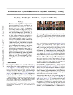 More Information Supervised Probabilistic Deep Face Embedding Learning
