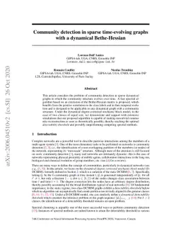 Community detection in sparse time-evolving graphs with a dynamical
  Bethe-Hessian