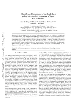 Classifying histograms of medical data using information geometry of
  beta distributions