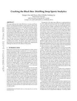 Cracking the Black Box: Distilling Deep Sports Analytics