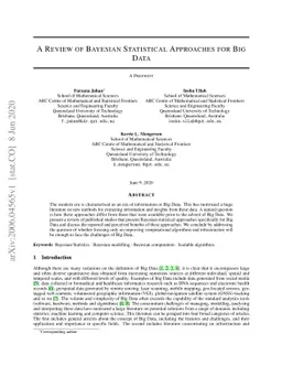 A Survey of Bayesian Statistical Approaches for Big Data