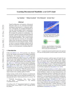 Learning disconnected manifolds: a no GANs land