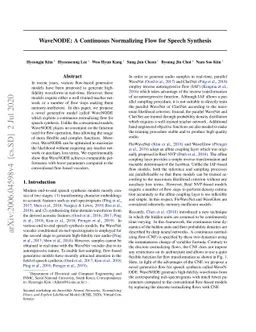 WaveNODE: A Continuous Normalizing Flow for Speech Synthesis