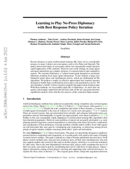 Learning to Play No-Press Diplomacy with Best Response Policy Iteration