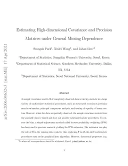 Estimating High-dimensional Covariance and Precision Matrices under
  General Missing Dependence
