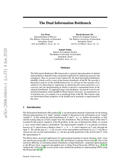 The Dual Information Bottleneck