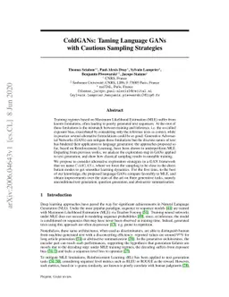 ColdGANs: Taming Language GANs with Cautious Sampling Strategies