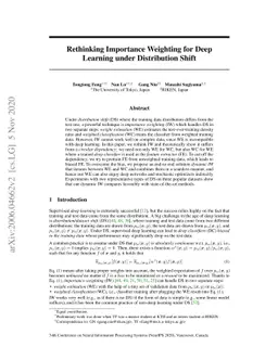Rethinking Importance Weighting for Deep Learning under Distribution
  Shift