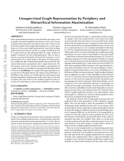 Unsupervised Graph Representation by Periphery and Hierarchical
  Information Maximization