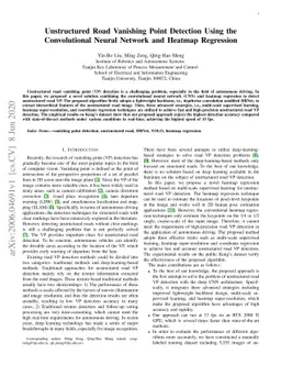 Unstructured Road Vanishing Point Detection Using the Convolutional
  Neural Network and Heatmap Regression