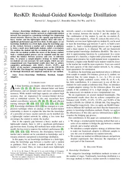 ResKD: Residual-Guided Knowledge Distillation