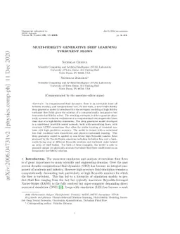 Multi-fidelity Generative Deep Learning Turbulent Flows