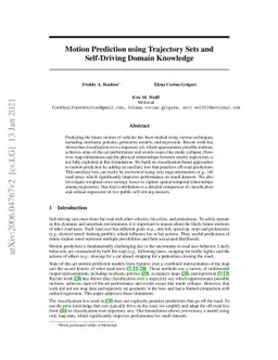 Motion Prediction using Trajectory Sets and Self-Driving Domain
  Knowledge