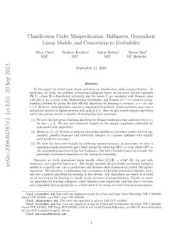 Classification Under Misspecification: Halfspaces, Generalized Linear
  Models, and Connections to Evolvability
