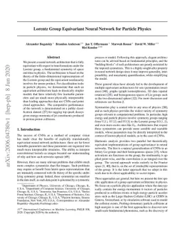 Lorentz Group Equivariant Neural Network for Particle Physics