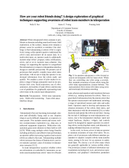 How are your robot friends doing? A design exploration of graphical
  techniques supporting awareness of robot team members in teleoperation
