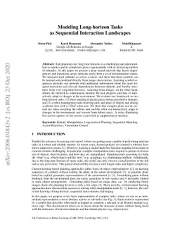Modeling Long-horizon Tasks as Sequential Interaction Landscapes