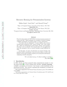 Resource Burning for Permissionless Systems