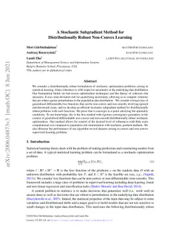 A Stochastic Subgradient Method for Distributionally Robust Non-Convex
  Learning