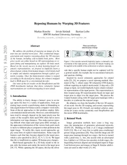 Reposing Humans by Warping 3D Features