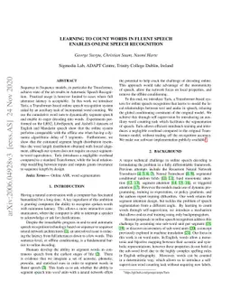 Learning to Count Words in Fluent Speech enables Online Speech
  Recognition