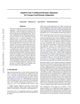 Implicit Class-Conditioned Domain Alignment for Unsupervised Domain
  Adaptation