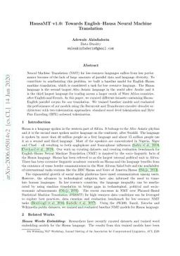 HausaMT v1.0: Towards English-Hausa Neural Machine Translation