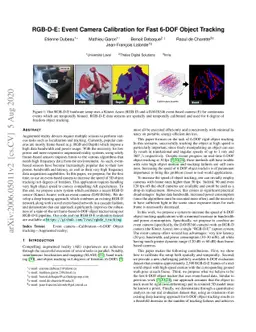 RGB-D-E: Event Camera Calibration for Fast 6-DOF Object Tracking